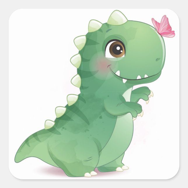 ENVELOPE SEAL STICKER : BABY DINOSAUR (Vorderseite)