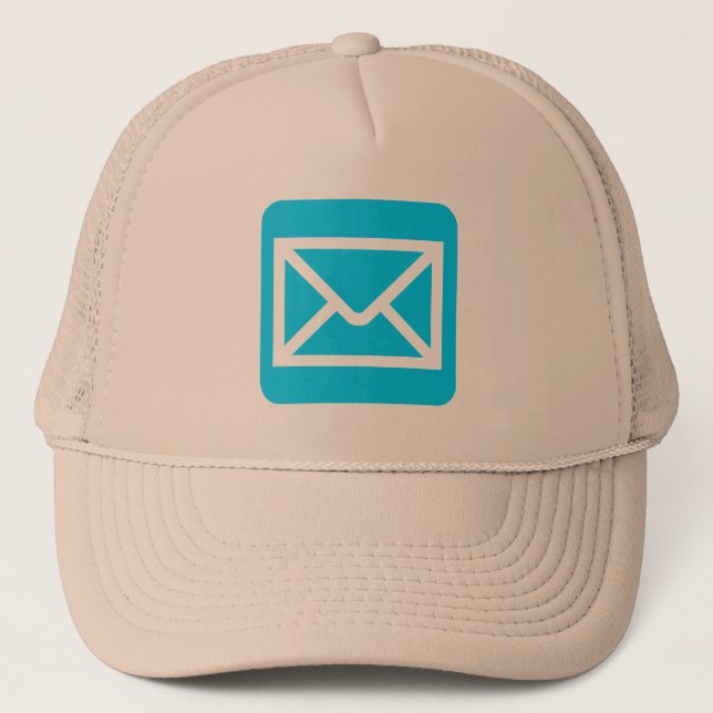 Envelope Sign - Sky Blue Truckerkappe (Vorderseite)