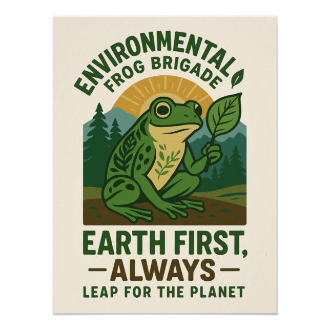 Environmental Frog Brigade – Earth First, Always Poster (Vorderseite)