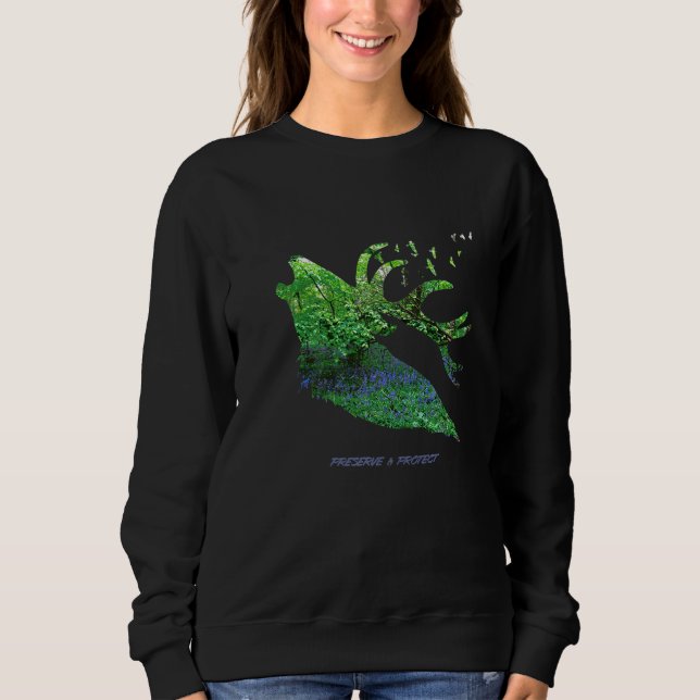 Environmental protection and conservation deer flo sweatshirt (Vorderseite)