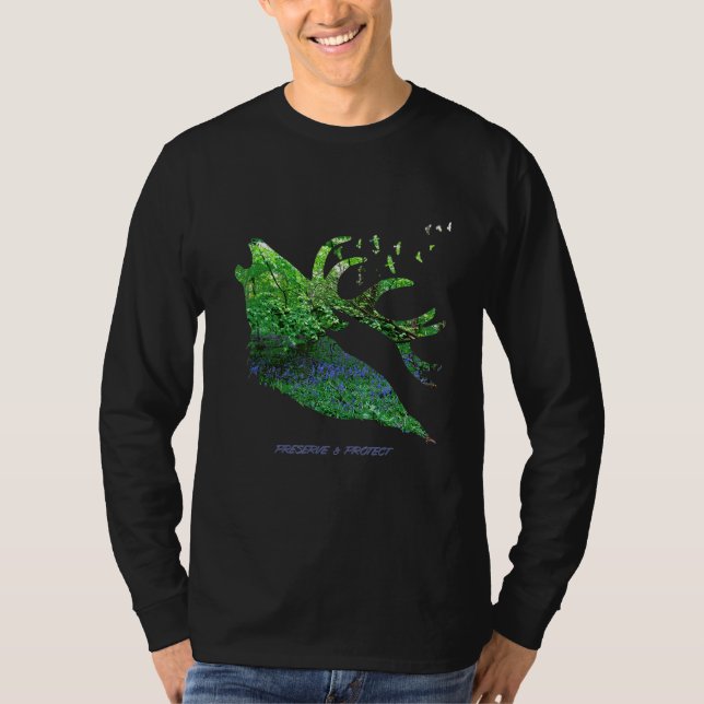 Environmental protection and conservation deer flo T-Shirt (Vorderseite)