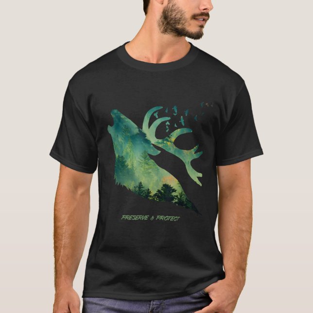 Environmental protection and conservation deer for T-Shirt (Vorderseite)