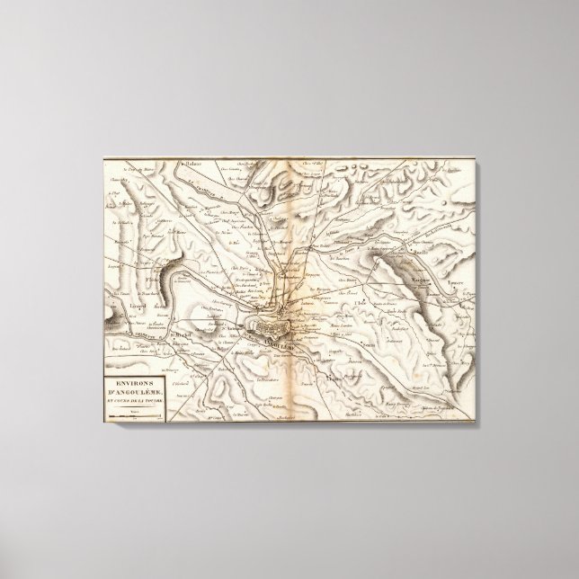 Environs d'Angouleme Leinwanddruck (Vorderseite)
