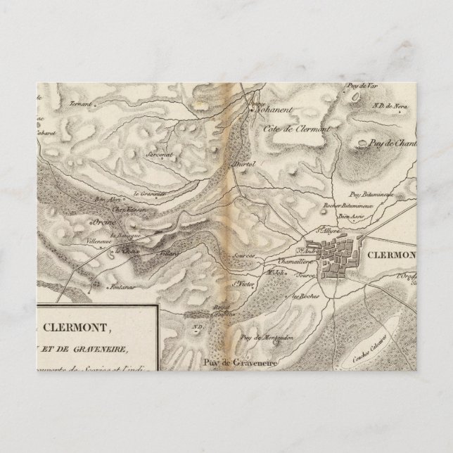 Environs de Clermont Postkarte (Vorderseite)