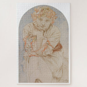 Envisage von Alphonse Mucha Puzzle
