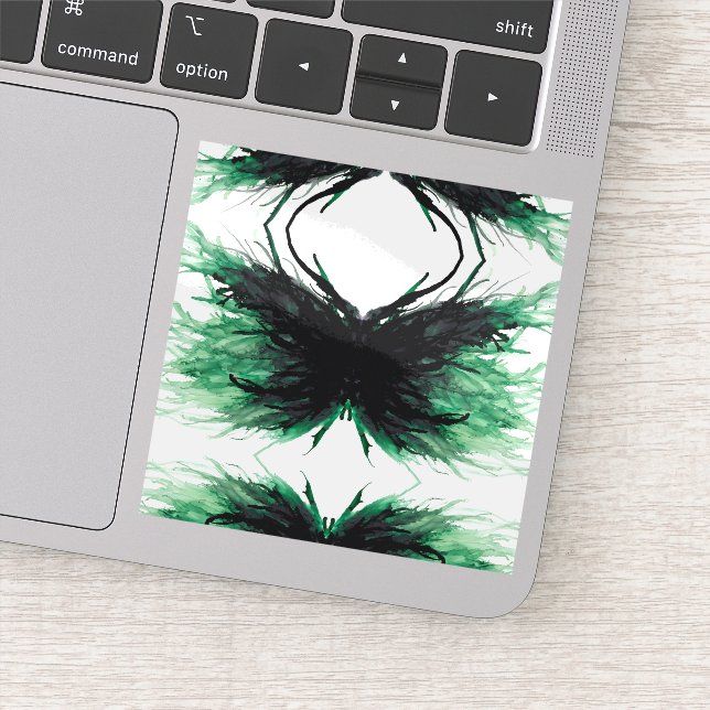 Envy Abstract 7 Deadly Sins Alcohol Ink Art Aufkleber (Detail)