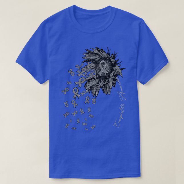 Enzephalitis Bewusstsein Sonnenblumenbänder Blume  T-Shirt (Design vorne)