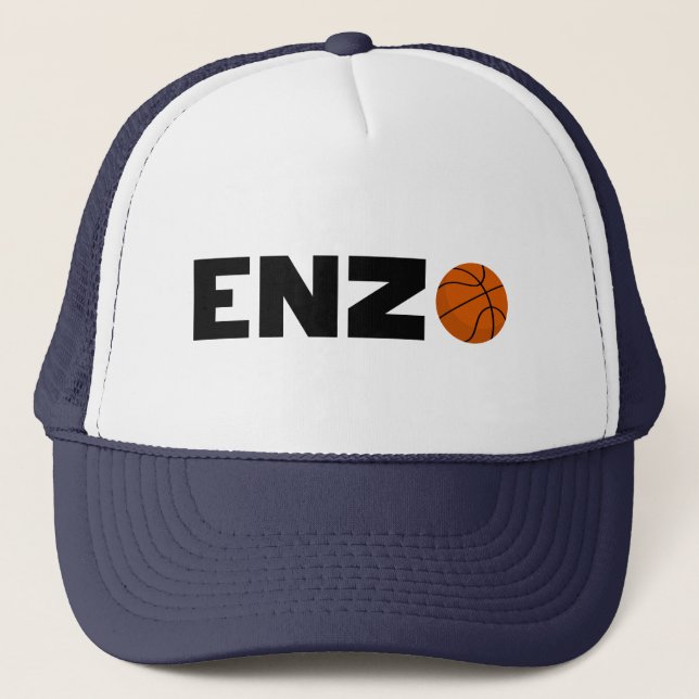 Enzo Basketball Trucker Hat Truckerkappe (Vorderseite)