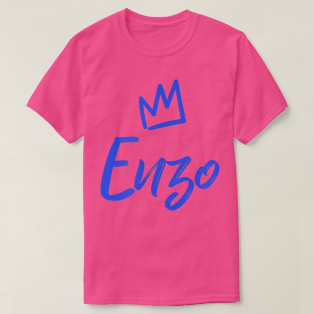 Enzo der König Blaue Krone und Name der Männer gen T-Shirt (Design vorne)