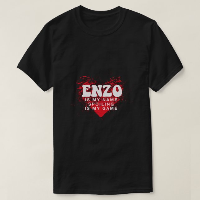 Enzo ist mein Name Funny Vorname Spaß Nickname Co T-Shirt (Design vorne)