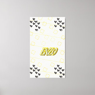 Enzo, nome pessoal de caligrafia desenhada à mão leinwanddruck