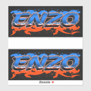Enzo Vorname Name Graffiti Aufkleber Sticker