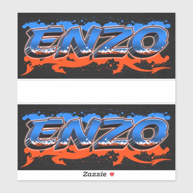 Enzo Vorname Name Graffiti Aufkleber Sticker (Blatt)
