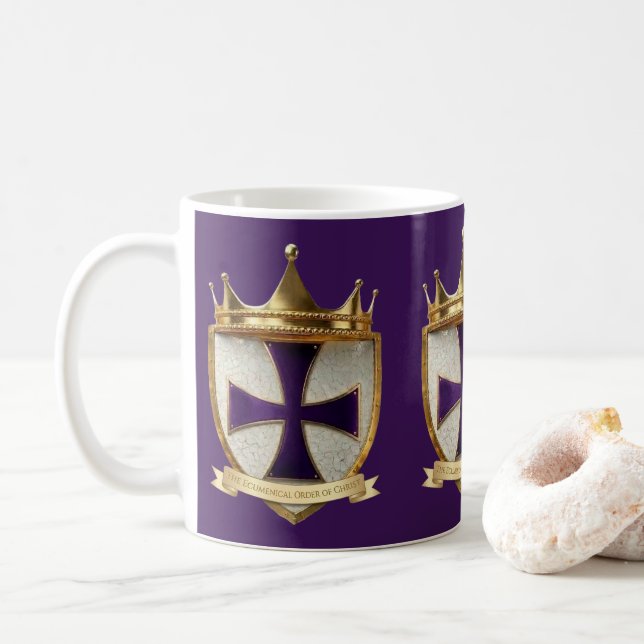 EOC-Priester-Wappen Design Kaffeetasse / Tasse (Mit Donut)