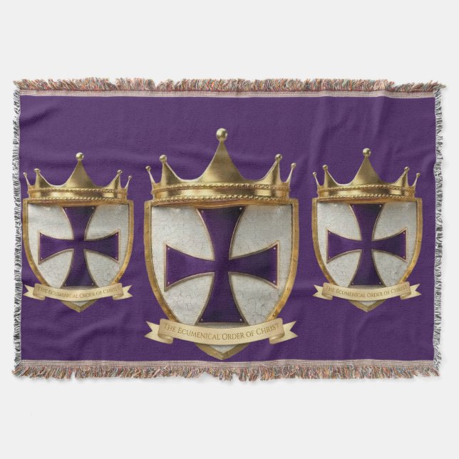 EOC Priester Wappen Design lila  Decke (Vorderseite)