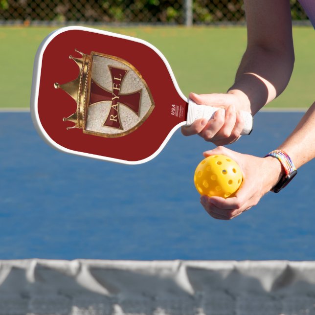 EOC RED RayEl Crest Design  Pickleball Schläger (InSitu)