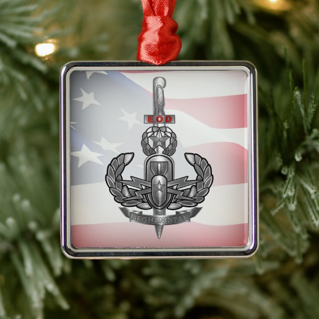 EOD Afghanistan Veteran Ornament Aus Metall (Baum)