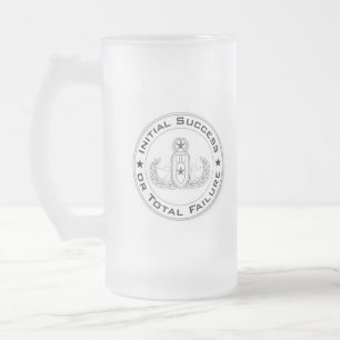 Eod-Bier-Tassen-Initialenerfolg oder Gesamtausfall Mattglas Bierglas