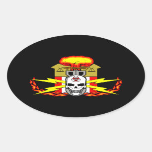 EOD, Bomben-Techniker-Abziehbild Ovaler Aufkleber
