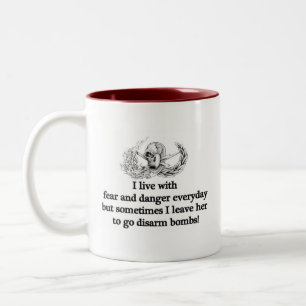 Eod-Furcht und Dander scrab Zweifarbige Tasse