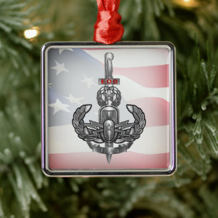 EOD Iraq Veteran Ornament Aus Metall