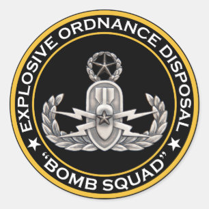 EOD Master Bomb Squad Runder Aufkleber