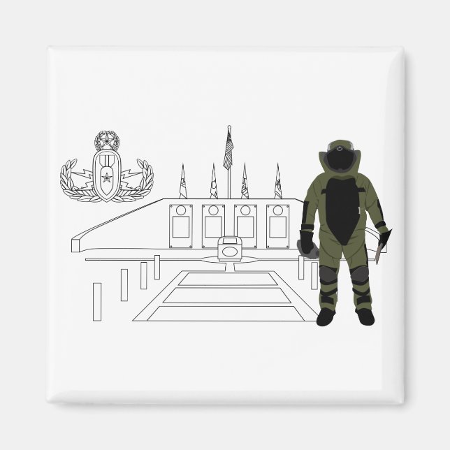 EOD Memorial Bomb Anzug Magnet (Vorne)