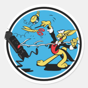 EOD Rabbit Runder Aufkleber