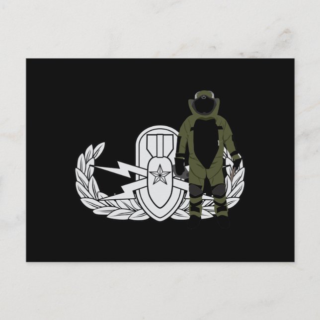 EOD Senior Bomb Anzug Postkarte (Vorderseite)