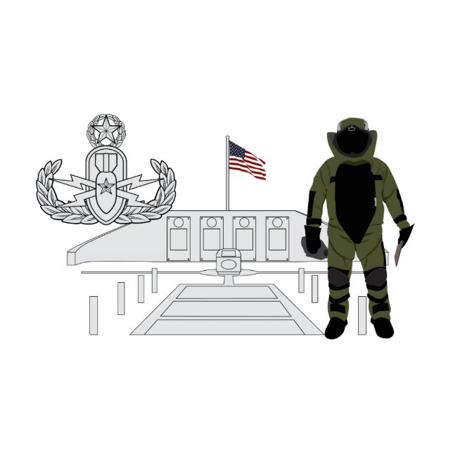 Eod-Vorlagenerinnerungsbombe Suituit Freistehende Fotoskulptur (Vorne)