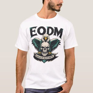 EODM Vintag Eagle & Skull - Retro Rock Poster Art T-Shirt