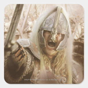 Eomer mit Helmet Quadratischer Aufkleber