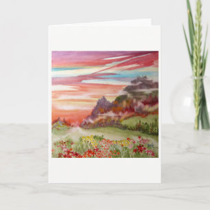 "Eon Isle: Sunset Mountain" Grußkarte 5" x 7" Karte