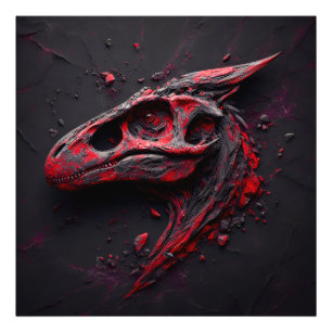 Eons in Crimson-Kohle - das Genie der KI Fotodruck