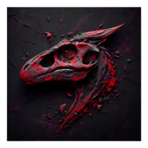 Eons in Crimson-Kohle - das Genie der KI Poster