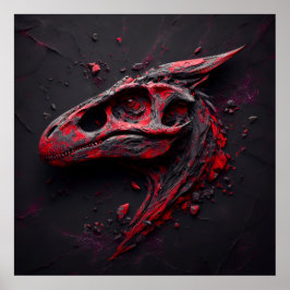 Eons in Crimson-Kohle - das Genie der KI Poster