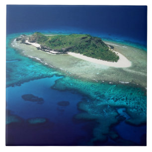 Eori Island, Mamanuca-Inseln, Fidschi - Luftaufnah Fliese