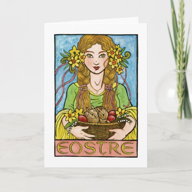 Eostre Grußkarte Karte (Vorderseite)