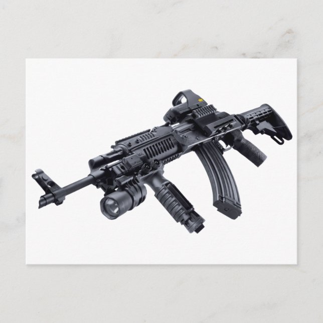 EOTech-Geighted Tactical AK-47 Assault Rifle Postkarte (Vorderseite)
