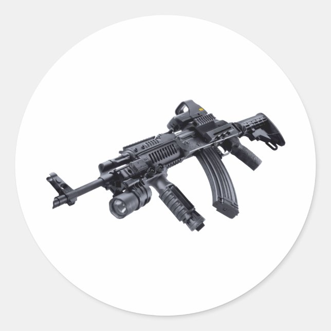 EOTech Sighted Tactical AK-47 Assault Rifle Sticke Runder Aufkleber (Vorderseite)