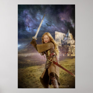 Eowyn hebt Klinge an Poster
