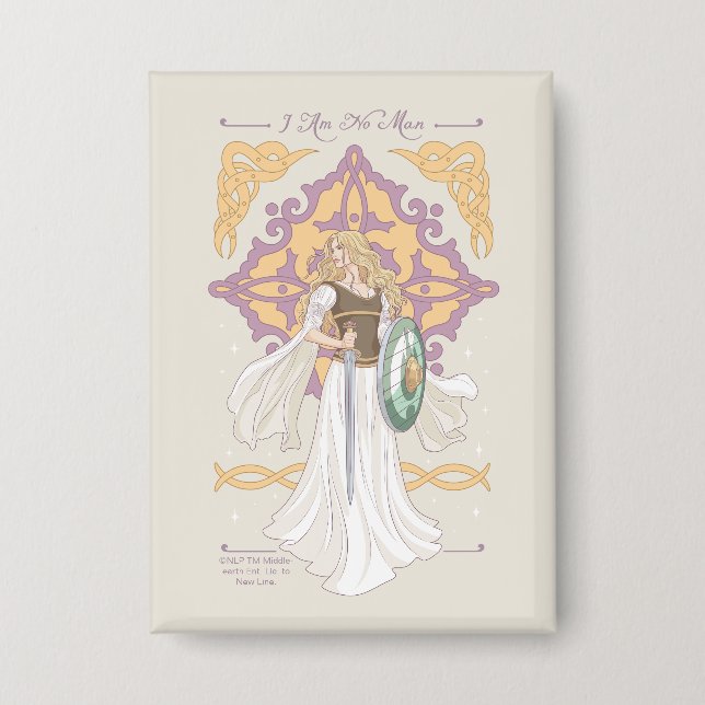 Éowyn "I Am No Man" Battle-Ready Graphic Button (Vorderseite)