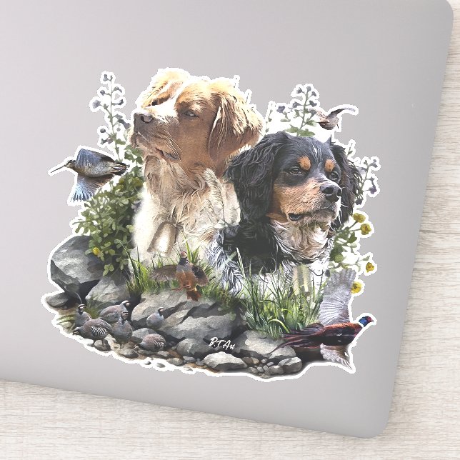 Epagneul Breton, Bretagne Spaniel Aufkleber (Detail)