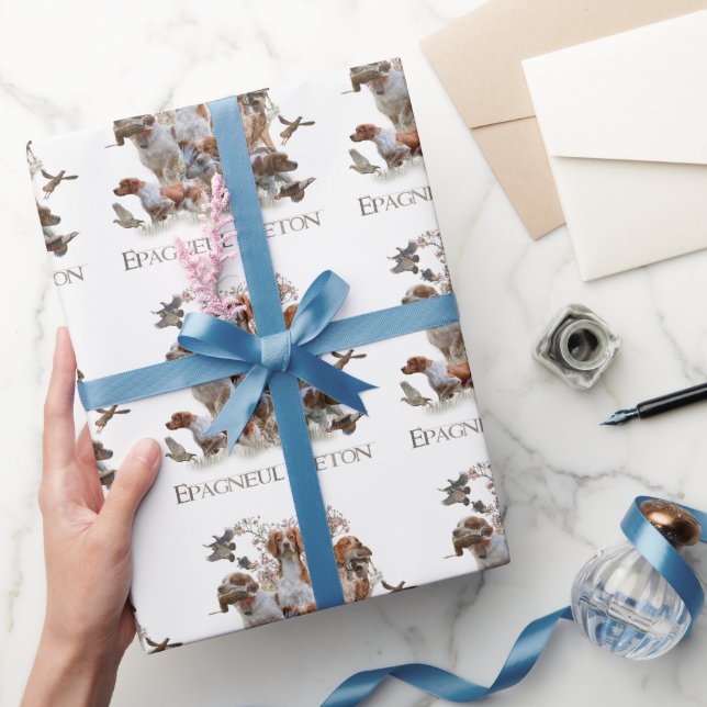 Epagneul Breton, Bretagne Spaniel Geschenkpapier (Schenken)