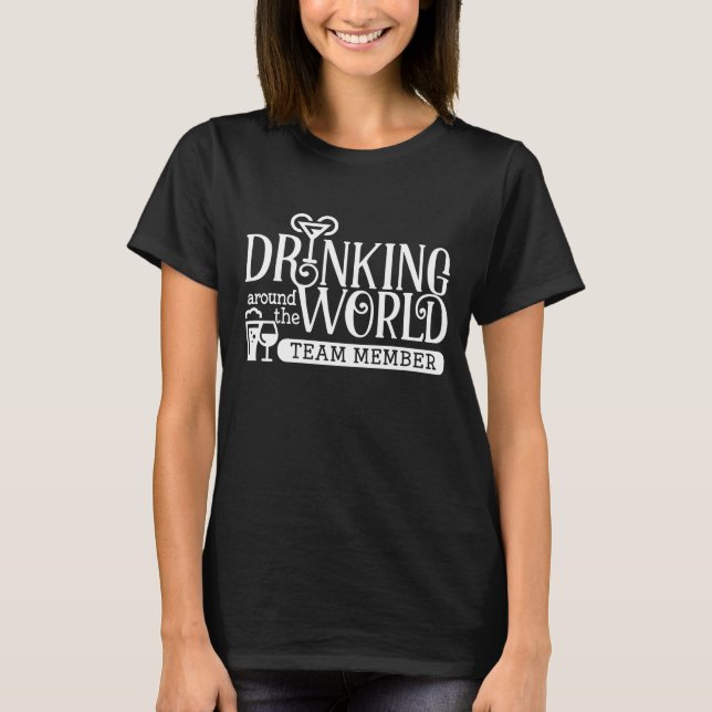 Epcot Drinks rund um das Shirt (Vorderseite)