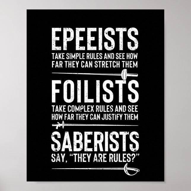 Epec-Fencer-Fencer-Säbelfencing Poster (Vorne)
