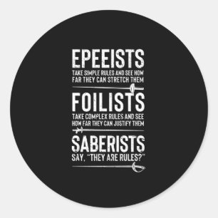 Epec-Fencer-Fencer-Säbelfencing Runder Aufkleber