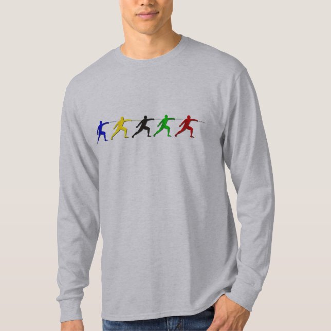 Epee-Fechter, die der Athleten-der Frauen der T-Shirt (Vorderseite)