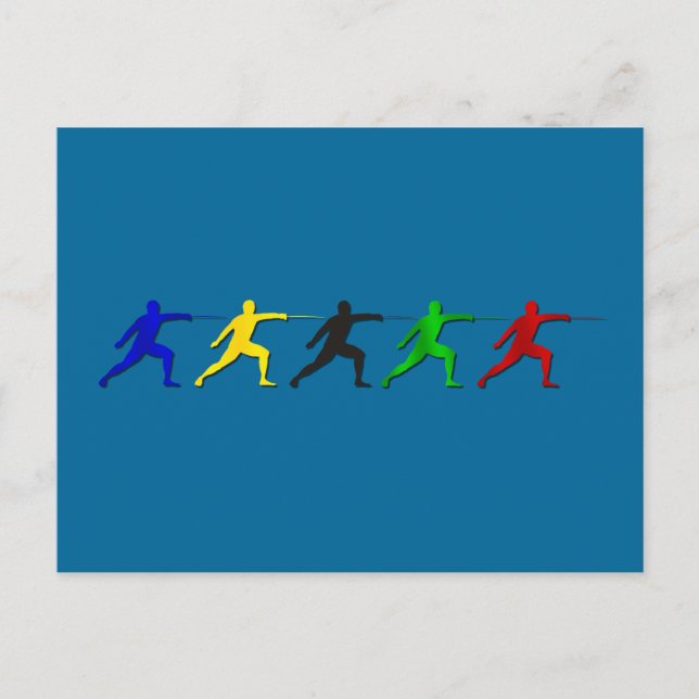 Epex Fencers Fencing Mens Athlete Womens Sports Postkarte (Vorderseite)
