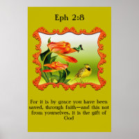 Eph 2:8 Gelber und schwarzer Kanarienvogel